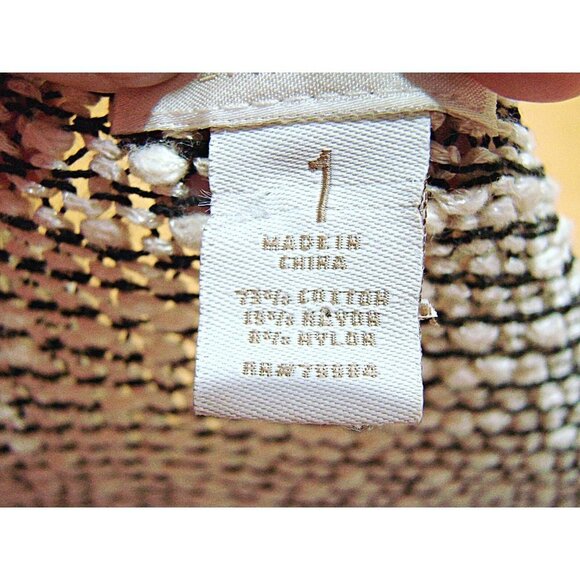 Chicos Womens Sleeveless Scoop Neck Marled Knitted Top Ivory Black Sz 1 -Sm 8/10 - Picture 4 of 9